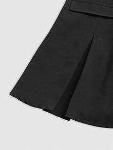 新款优雅性感V领镂空迷你连衣裙，梭织面料，仿口袋设计，适合晚宴约会、度假、正式场合、生日派对、单身派对、返校、机场穿搭，春夏黑色 - 黑色 - 查看 6