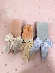 1 chiếc lược chải tóc vuông lớn họa tiết vân đá cẩm thạch, lược chống rối tóc. - Lược đệm khí - Xem 7