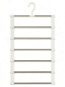 Multi-Layer Pants Hanger: This Hanger Can Create A Space-Saving, Non-Slip Wardrobe Organizer For Scarves, Jeans, And Pants. It Features Multiple Tiers And A Sturdy Design (Self-Assembly Required; Easy Installation). Suitable For Spring, Minimalist Style, And Summer Tops. - Multicolor - View 8