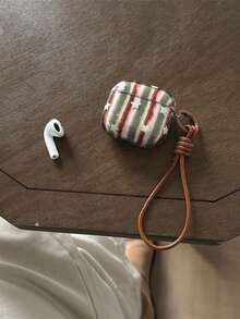 一套半透明绿红条纹星形耳机保护套，适用于苹果4/Pro 3，全新女士设计 - 彩色 - 查看 6