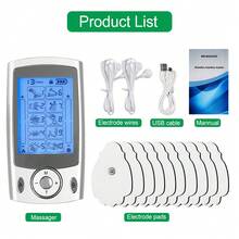 10 Modes 20 Intensity Electric TENS Pulse Body Massager Relaxation Acupuncture Physiotherapy EMS Muscle Stimulator Dual Outputs Rechargeable Massage Device With 10pcs Replacement Pads - Multicolor - View 8