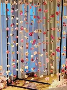 30pcs/Set Colorful Flower Garland With Fishing Line, Handmade DIY Decor For Home, Wedding, Mall, Outdoor, Entrance, Curtain, Creating Romantic Ambiance - Multicolor - View 4