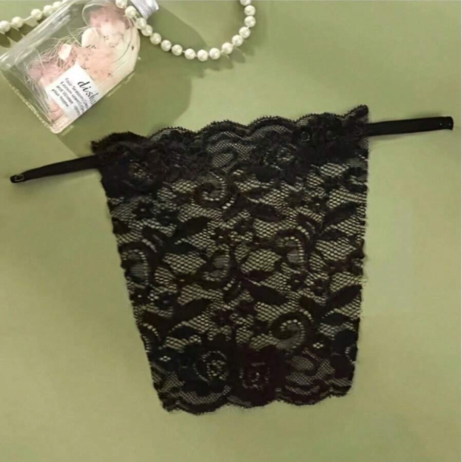 Schwarze elegante Blumen Anti-Blendung BH-Polster - modische und bequeme Wäsche-Verstärkung, Damen Spitze gestrickte Polster, Hochzeit, Geburtstagsgeschenk, Anti-Spähen und Lichtblockade BH-Accessoire, Spitze BH-Besatz, waschbar, zarte Spitzenränder, geeignet für verschiedene Frisuren und Wäsche - Einheitsgröße - Übersicht 1