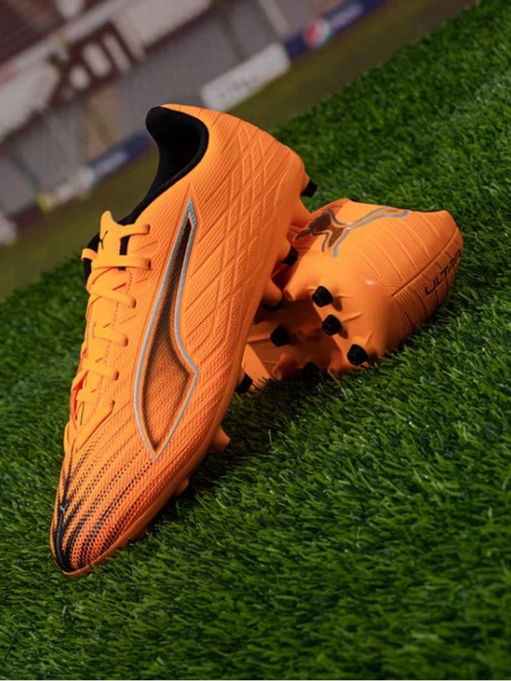 PUMA ULTRA 6 Comfortable And Versatile MG Soccer Boots, Unisex, Orange And Black - Orange - View 1