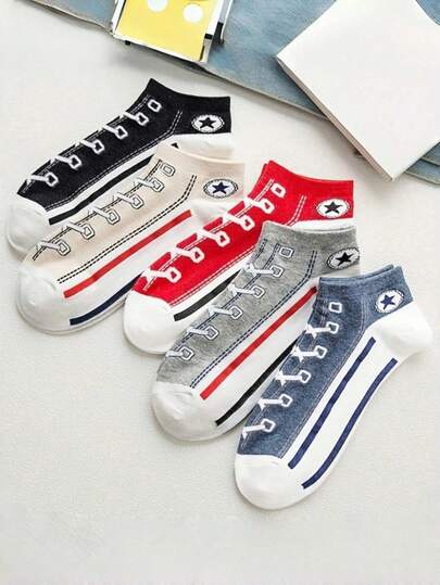 1/3/5 paires de chaussettes en canevas imprimée respirantes, chaussettes créatives personnalisées, chaussettes uniques et intéressantes, chaussettes de basket-ball multifonctionnelles, chaussettes de sport fines pour la cheville, chaussettes basses pour couples, chaussettes de sport respirantes et absorbantes pour hommes et femmes (options de couleurs multiples), tissu absorbant l'humidité, chaussettes pour femmes, chaussettes pour la cheville, chaussettes pour dames, printemps