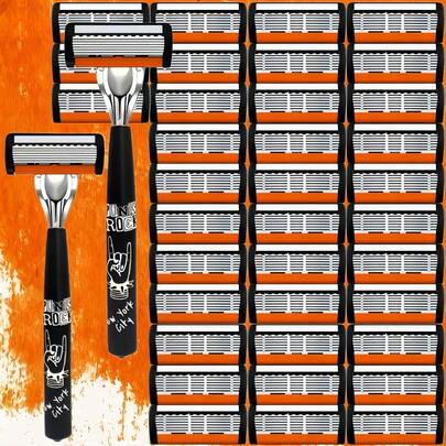 2026 Brand New 7-Story Shaver Sturdy Metal Razor For Men/Lady Featuring A Non-Slip Handle | Precision Blade For Shaving, Works With Replacement Blades - Perfect For Beards, Mustaches, And Facial Hair