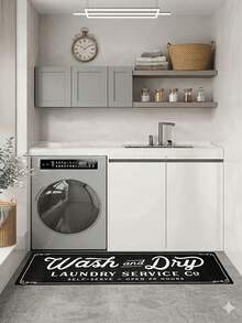 Delivery In 5-7 Days,1pc Anti-Slip And Oil-Proof Floor Mat, Soft, Waterproof, Machine Washable And Stain Resistant, For Kitchen, Living Room, Laundry Room And Bathroom Decoration - A - Xem 6