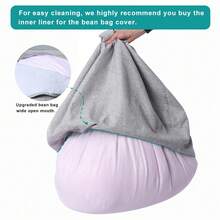 Universal Size Bean Bag Inner Liner For Easy Cover Washing Replacement,Chair Covers,Couch Cover,Room Acesories,Sofa Covers,Room Deocr ,Dorm,Bean Bag Chair,Bean Bag,Bean Bag Inner Liner ,Replacement Liner Bag,Zipper Closure Liner,Breathable Mesh Liner,Universal Size Liner - Bean Bag Inner Cover - View 4