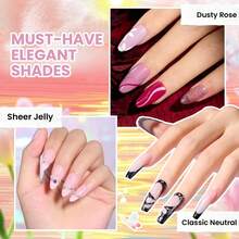 BEETLES 110 PCS 100 Colors 5ML Gel Polish Kit  Nail Nook Gel Nail Polish Set -  Base Glossy Matte Glitter Top Coat Glitter Pearl Cat Eye White Red Pink Nude Uv Led Nails Easter Gift For Women - 100 Colors Infinite Inspiration Gift - 查看 6