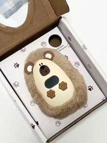 1200mAh 可爱毛绒暖手宝 - 多档温度调节（高/低/模式），带数字显示屏，便携式加热垫，智能开关，完美的冬季礼物 - 單支裝 - 查看 12