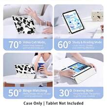 Cherry Painted Effect Acrylic Crystal Cover, 3+Y Fold Anti-Bend, Compatible With Honor Matepad, Apple 10th Generation/ 11 2025, Tablet Case Compatible With Samsung Galaxy Tab A9 Plus/A11/A11 PLUS And Other Models - Multicolor - View 5