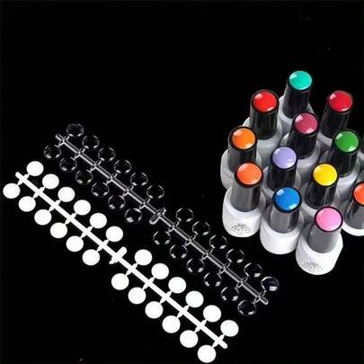 48 Small Round Heads For Nail Art Displays - Very Suitable For Training The Display Of Nail Polish Colors And Nail Polish Cap Colors, With Each Bottle Having A Single Color.