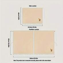 1 pieza Cortina de partición automotriz en beige, cortina parasol de partición de automóvil con ventosas, cortina parasol de automóvil con patrón de dibujos animados para aislamiento térmico - Cortina lateral - Ver 7