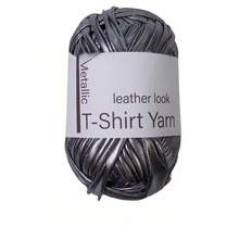 YYzzCaithe 1卷金属色钩针线，适合钩织包袋/手工艺品/家居装饰，每卷40米，单股金属色T恤线，光泽亮丽，钩针编织，单面彩色布料线，手工DIY钩针包袋、靠垫、玩偶、钩针作品 - 燙金布條線 - 查看 14