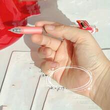 1 Set Of 1pc, 0.5mm Black & Blue Ink Erasable Ballpoint Pen, School & Office Supplies, Cute & Kawaii Pen Set, Random Style (Bagged) - Sets - View 3