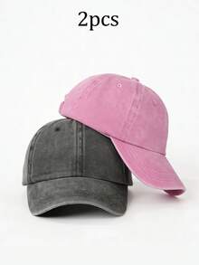 1 chiếc mũ lưỡi trai kiểu cổ điển unisex, đã qua xử lý giặt, nhiều màu sắc, phù hợp cho đi làm hàng ngày, hoạt động ngoài trời, cắm trại, xây dựng đội nhóm, tụ họp, v.v. - Nhiều màu - Xem 16