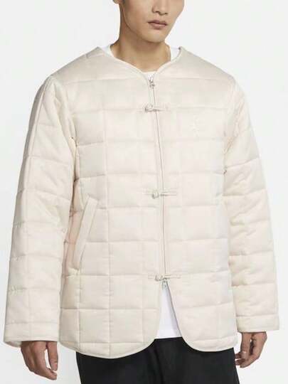 Nike Jordan CNY Series Retro Collarless Long-Sleeve Hoodless Jacket, Men's, White