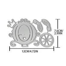 Creative Crown Carriage Dies, DIY Scrapbooking Album And Embossing Stencil, Greeting Card Making Tool, Card Paper Cutting Crafts ,Gift Card Making Template Die Cuts. - Silver - View 9