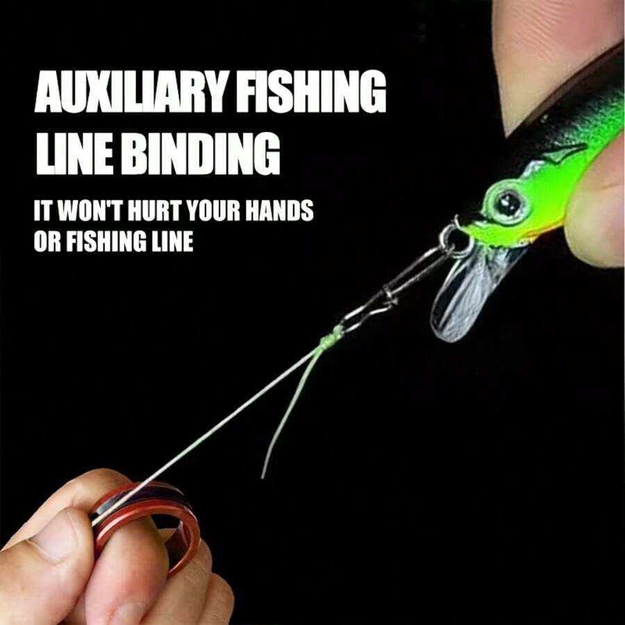 1 cái kìm bấm lỗ dây câu bằng hợp kim kẽm, kìm bấm lỗ khuy, dụng cụ buộc nút dây câu chống trượt, dụng cụ bấm lỗ bảo vệ tay, phụ kiện câu cá - nhẫn - Xem 1