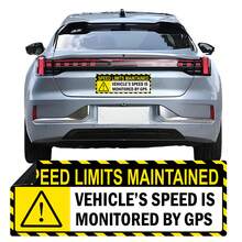 黄色车辆速度由 GPS 监控乙烯基磁性标签 10 英寸 x 3.5 英寸 高反光限速标志贴纸 2 件装 汽车安全警示标志 - A - 查看 3