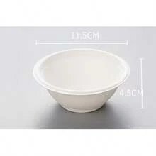 Bộ 20/50 bát giấy phân hủy sinh học, dung tích 220ml, thích hợp đựng salad, kem, tráng miệng và súp nóng, lý tưởng cho dã ngoại, tiệc tùng, mang đi và sử dụng hàng ngày, cũng là món quà Giáng sinh tuyệt vời. - Nhiều màu - Xem 4