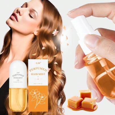 35毫升焦糖琥珀迷人发香喷雾 – 持久留香，轻盈不油腻，滋养秀发，清新甜美，散发温暖迷人的花香 – 约会、派对及日常使用，是送给她的完美礼物