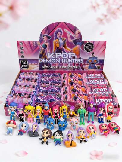 1/3/16pcs K-POP Girl Group Theme Surprise Capsule Blind Box, Each Capsule Contains Random Mystery Toy Figurine, Cute Collectible Accessories, High-Quality Material, Smooth And Durable Surface, Suitable As Birthday Party Favors, Christmas Gifts, Halloween Candies, Easter Egg Fillers, Classroom Rewards, Gifts For Kids, Teens, K-POP Fans And Anime Lovers, Also Great For Collection, Desktop Decor, DIY Projects And Small Surprises For Friends And Classmates