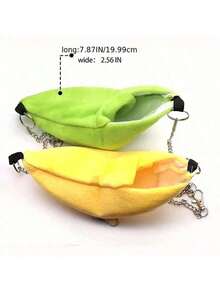 1pc Small Animal Hamster Cotton Banana Hammock, Cute Banana Shaped Hanging Nest, Warm Home For Small Rodents - View 6