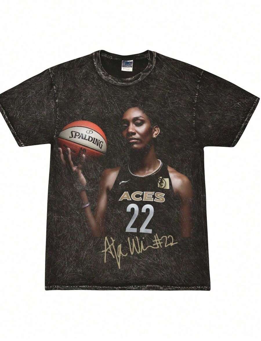 Local -55 Aja Wilson Graphic TeeJpg - màu đen - Xem 1