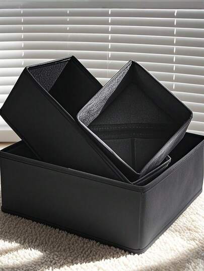 1/3/6pcs Compartment Storage Box - Ideal For Socks, Underwear, Ties, Multi-Compartment Dividers - Perfect For Small Items, Space-Saving Design - Modern Gray - Easy Assembly - Popular Home Organizer, Great For Home And Dorm
