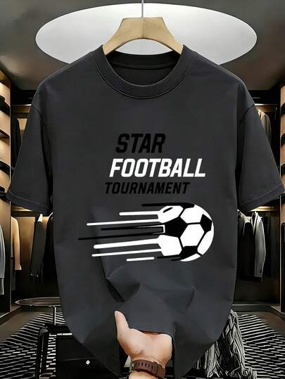 [World Cup] Tween Boy Printed Short Sleeve T-Shirt, Student Youth Clothing, Summer Top Prepared For Boys Going To Play