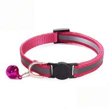 1 pieza/2 piezas Collar reflectante para gato con campana - Collar de nailon ajustable para mascotas, visible por la noche (El producto en sí no brilla, la tira reflectante reflejará la luz cuando se exponga a una fuente de luz por la noche) - Multicolor - Ver 7