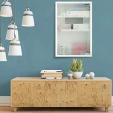 Timgle - Armario de primeros auxilios de pared con cerradura para colgar en la pared con puerta de vidrio de  para el baño 3 estantes color blanco - Blanco - Ver 7