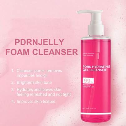 【焕肤洁面】PDRN啫喱泡沫洁面乳，温和氨基酸洗面奶，神经酰胺修护受损屏障，玻尿酸深层补水，抑制黑头，提亮肤色，疏通毛孔，改善黑头，打造饱满透亮肌肤