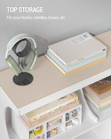 HaluPeit Libreria, 8 Cubi Bianco Scaffale Autoportante Scanalature con U, Libreria da Parete, Scaffale Portaoggetti per Soggiorno, Ufficio, Studio, 30 x 100 x 100 cm, Bianco, - Bianco - Visualizzare 4