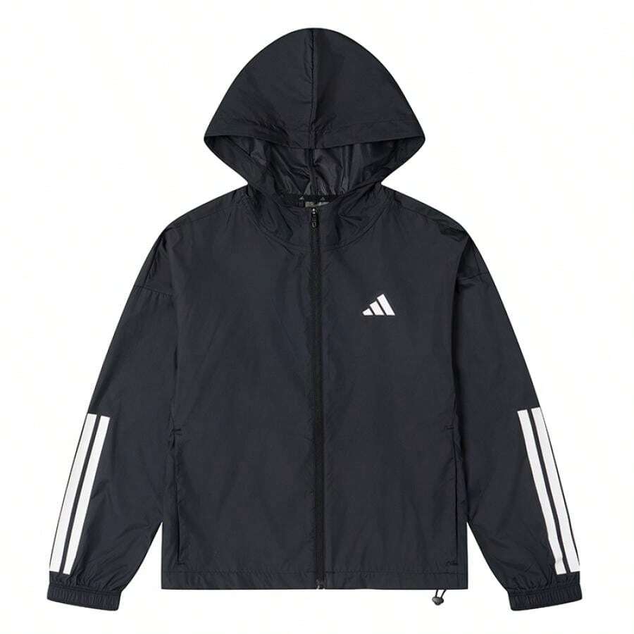 Adidas Women's Jacket/Coat, HYG WINDY Casual Comfortable Jacket, JX1872 - Black/white - View 1
