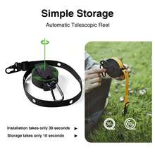 Car Adjustable Rope Hanger Ratchets Retractable Ratchet Tie Down Straps Rope Pulley System For Hanging Plants Grow Light Tents Various Tie Down Uses 30 Lbs Weight - A - View 3