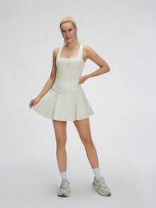 OKP 3 PCS Women's Solid Color Pleated Skirt For Tennis,Sport Wide Waistband Pleated Sports Skort Skirt With Phone Pockettennis Skirt,Athletic Sports & Casual Daily Wear - 混合 - 查看 3