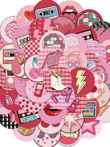 50pcs Highlight Covers Stickers Aesthetic Vibes For Journal, Phone Case, Tablet, Water Bottle, Desk, Helmet, Bike, Luggage, Waterproof Decals - Multicolor - View 8