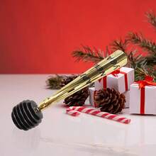 金色新年、圣诞节和冬季派对庆祝号角 - 查看 5