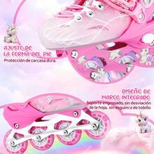 Patines De  Ruedas Ajustable Para Niñas Con Luz Led - S - Ver 7