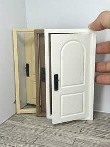 Doll House Decorative Door, Bidirectional Opening, Interchangeable Left/Right Opening, European Style Plastic Doll House Room Door - European-style Dollhouse Door - View 2