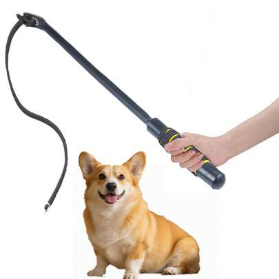 Slip-Resistant Handle Dog Training Stick, Cowhide Cracking Whip For German Shepherd, Cattle Dog, Working Dog Training Tool