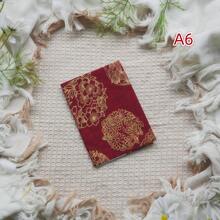 A5/A6 红色金色花卉图案布艺书套,日式和服风格笔记本保护套,旅行及日常使用的保护性笔记本套 - 單件 - 查看 13