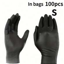 20/100pcs Pink Nitrile Disposable Gloves - Thicker, Durable, Comfortable Fit, Suitable For Kitchen Cleaning, Dishwashing, Beauty Care, Pet Bathing, Etc. - Waterproof - Black - View 19