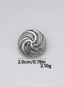 10pcs Metal Decorative Buttons, Exquisite Swirl Design, Suitable For Coats, Sweaters, Suits, Uniforms, Cardigans And DIY Craft Decoration, Fashionable Sewing Accessory, Textured Metal Buttons - Multicolor - View 16