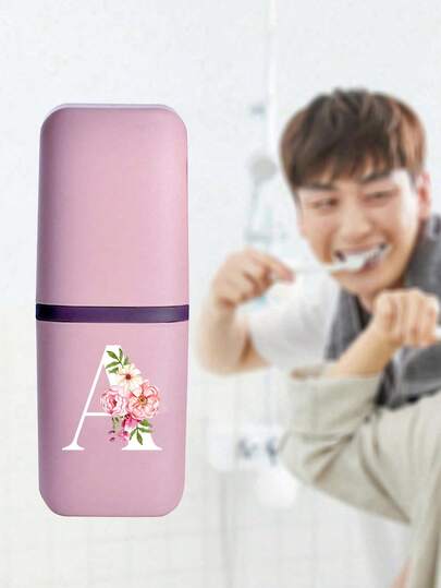 Cốc đựng bàn chải đánh răng du lịch màu hồng, họa tiết chữ cái A-Z của Haitang, cốc súc miệng, hộp đựng đồ dùng nhà tắm, cốc súc miệng, hộp đựng bàn chải đánh răng du lịch, hộp đựng cọ trang điểm, cốc đựng bàn chải đánh răng đa chức năng, không cồn, chất liệu nhựa, thiết kế nhỏ gọn, rất thích hợp để chăm sóc răng miệng mọi lúc mọi nơi. Hộp đựng đồ dùng du lịch ngoài trời, thích hợp cho du lịch, cắm trại, công tác và đi học, vật dụng thiết yếu cho các chuyến đi ngoài trời.