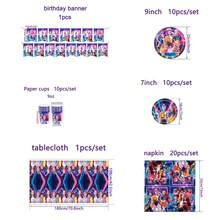 96pcs KPOP Demon Slayer Party Supplies Set, 7/9 Inch Plates, 9 Oz Cups, Birthday Banner, Tablecloth, Napkins, Birthday, Graduation, Summer Party Dinnerware, Disposable Anime Party Goods - Multicolor - View 3