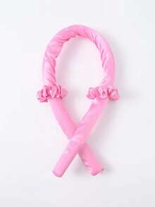 3pcs Manual Sponge Hair Curler Set, No Heat Curling Headband, Big Wave Curling Iron Set, Satin Curling Tool Kit, Includes 1 Curling Iron + 2 Hair Ties, Pink Sponge Curling Wand, Slouchy Curling Iron, No Heat Curling Headband - Multicolor - View 13