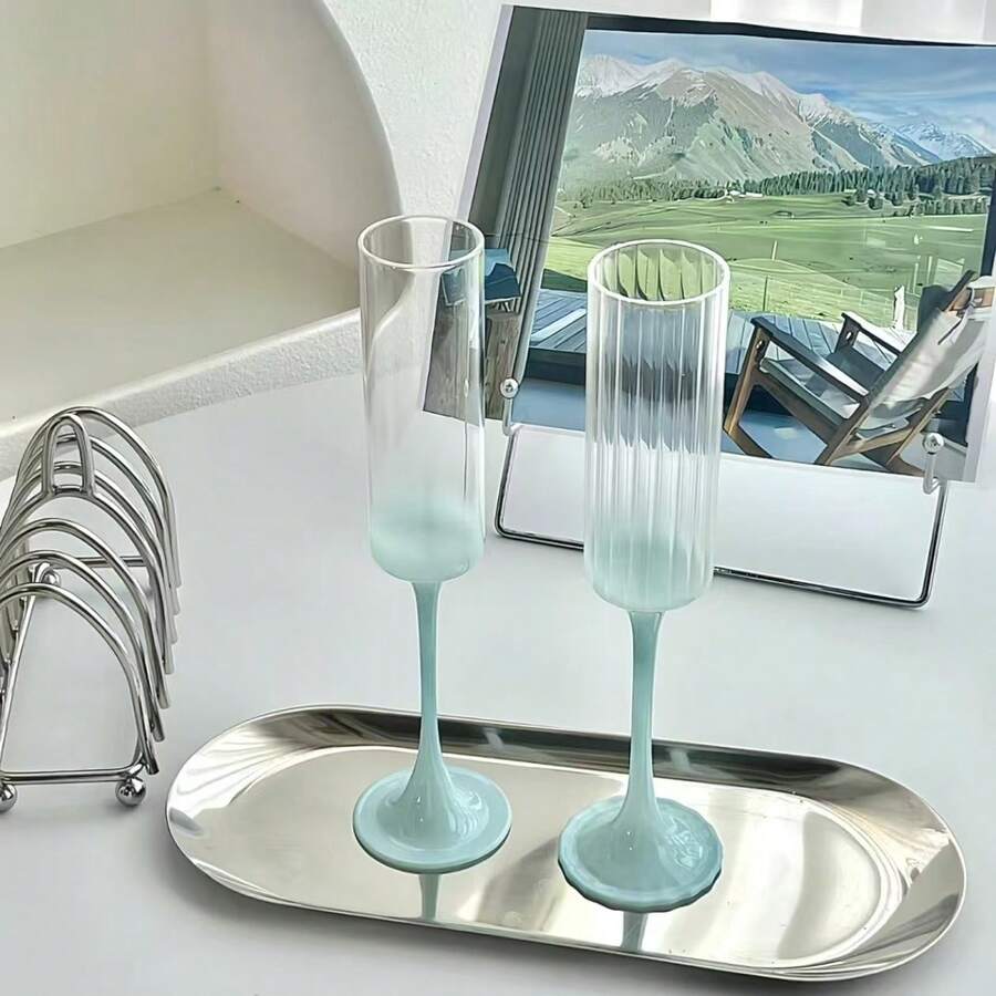 Dopamine Cocktail Champagne Flute Glass, High-Quality Glassware, Stylish Valentine's Day Gift - View 1